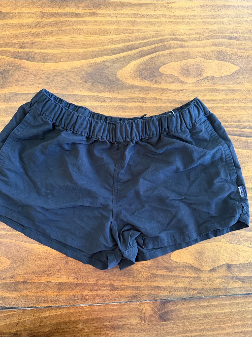 Patagonia Women's Medium Black Athletic Shorts w/ Elastic Waistband & Drawstring